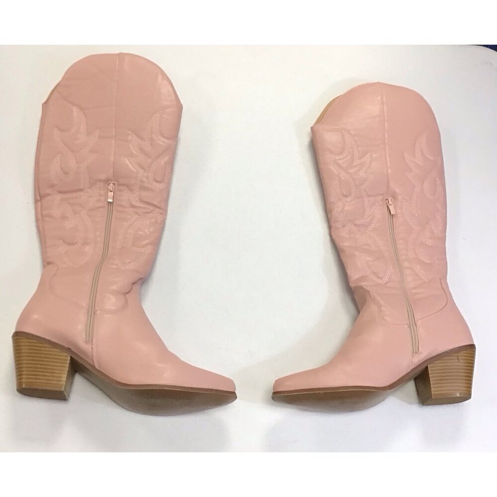 Woman’s Light Pink Tall Cowboy Boots Size 11 🩷 - Picture 2 of 7